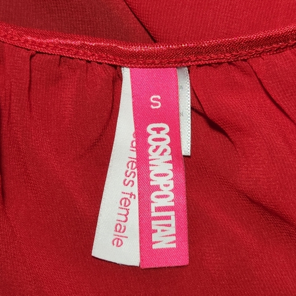 COSMOPOLITAN Sexy Red Lace Top Size Large - Picture 5 of 7